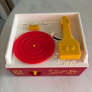 Fisher-Price Red and Yellow Toy Record Player
